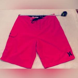 Hurley pink used board shorts size 34
